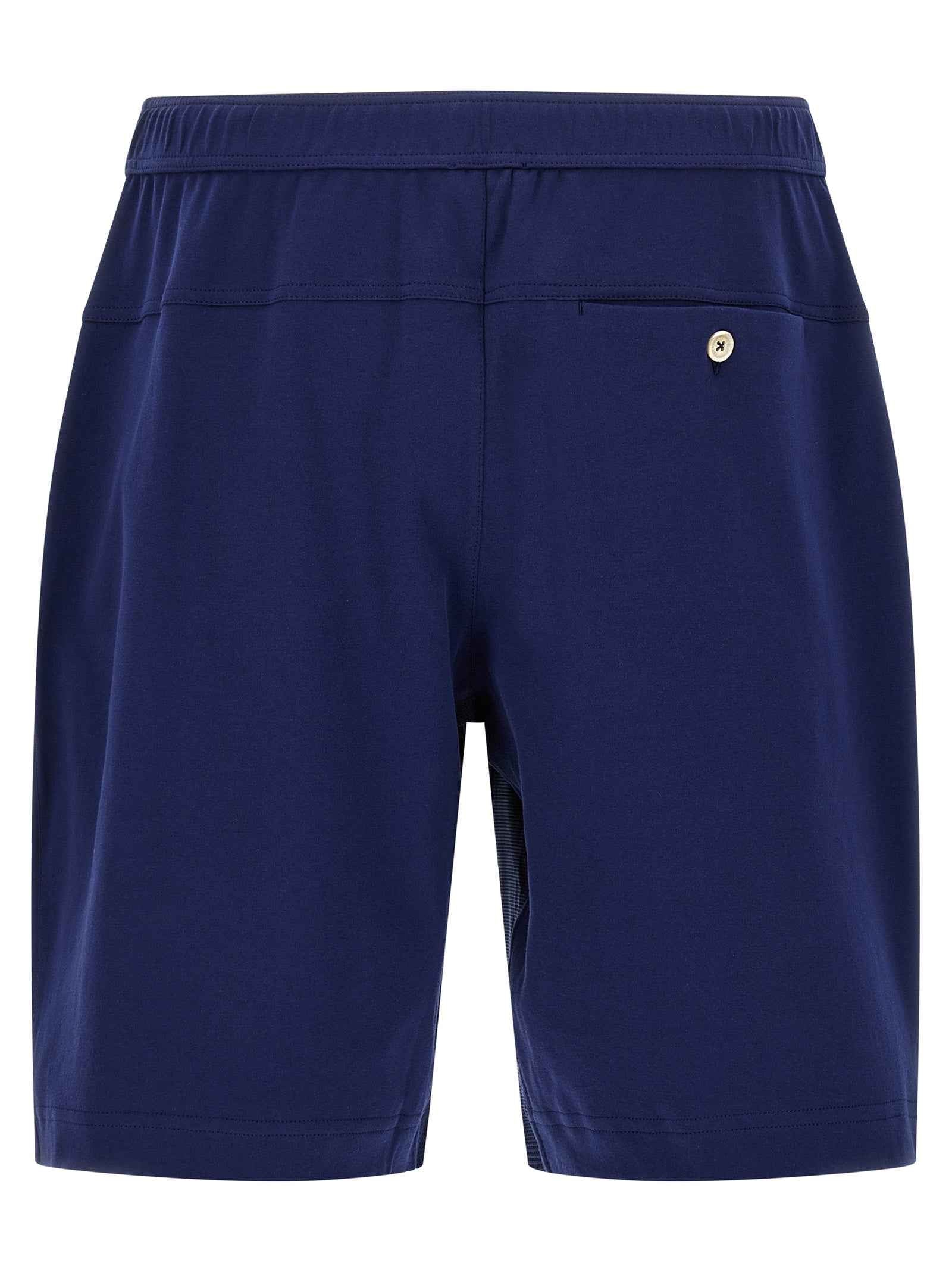 Blue Cotton Bermuda Shorts