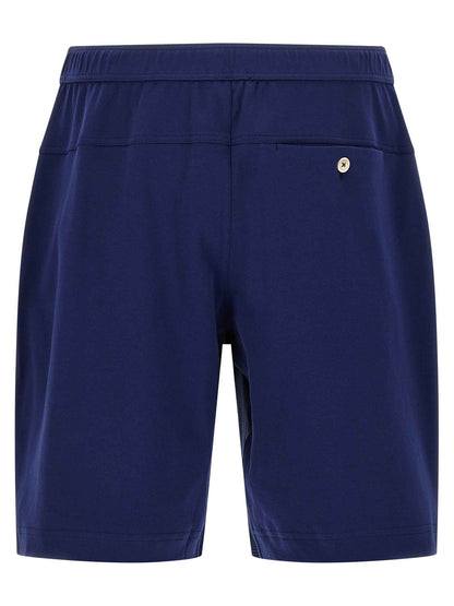 Blue Cotton Bermuda Shorts