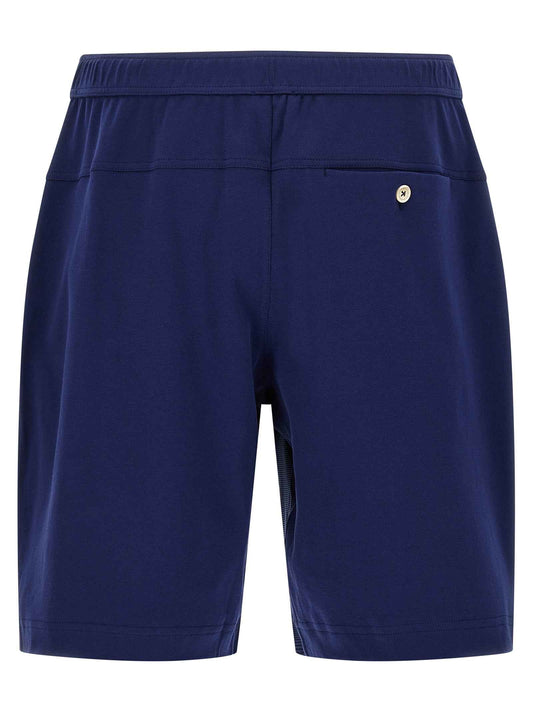 Blue Cotton Bermuda Shorts