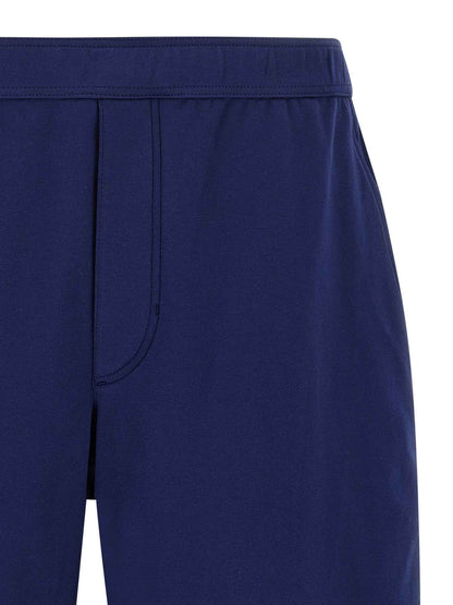 Blue Cotton Bermuda Shorts
