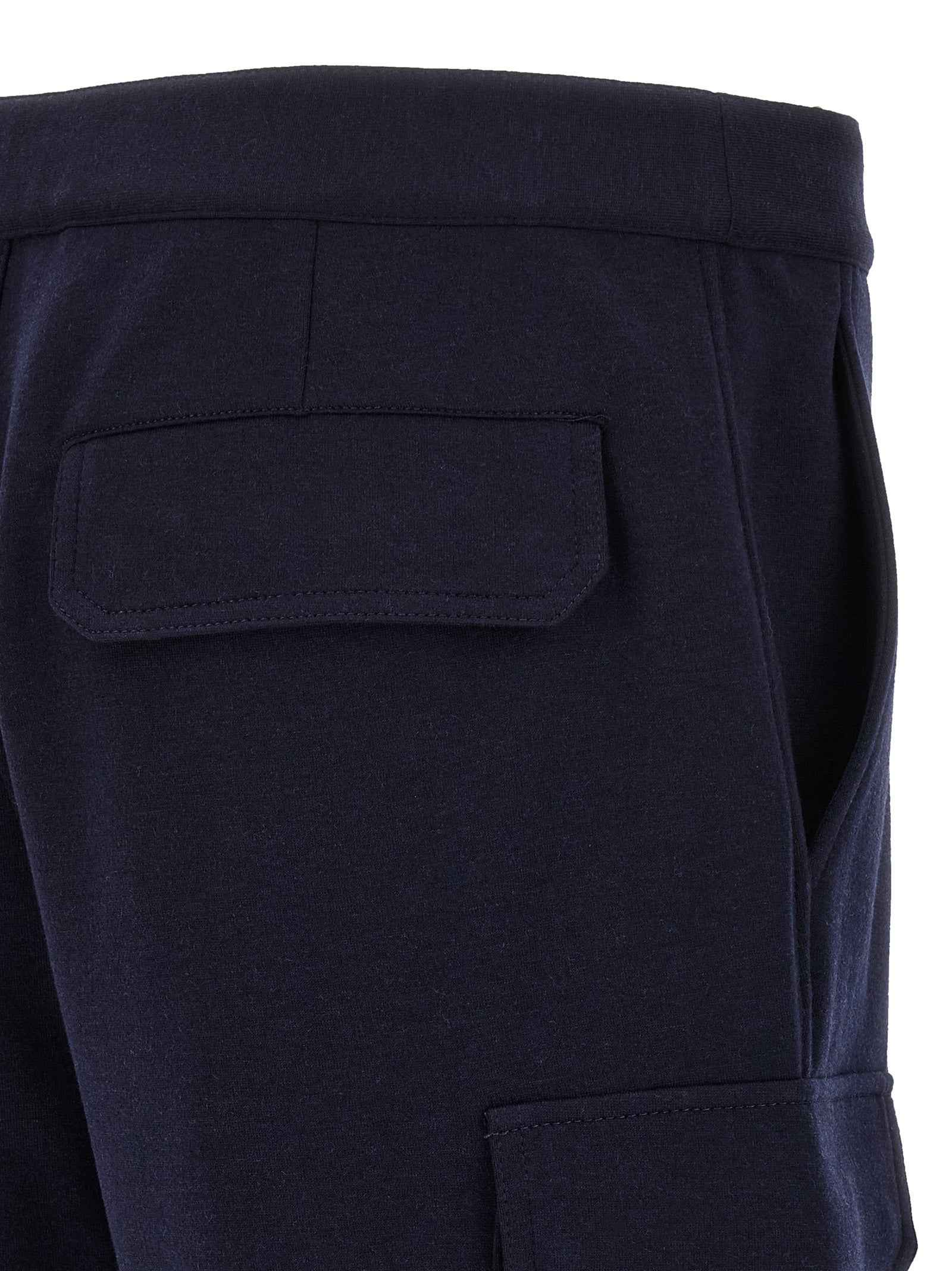 Blue Cotton Bermuda Shorts