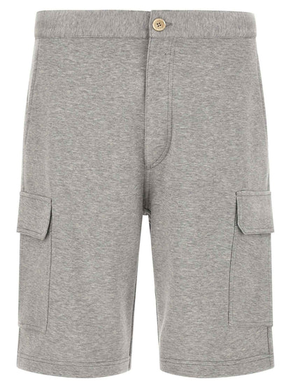 Gray Cotton Bermuda Shorts