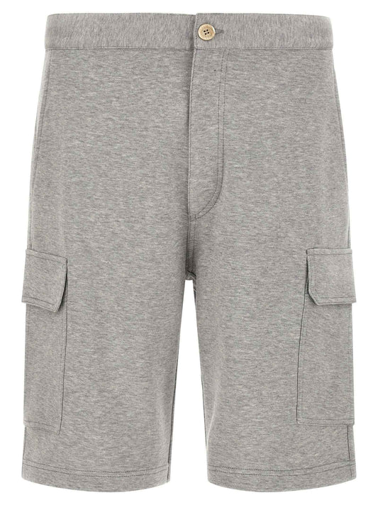 Gray Cotton Bermuda Shorts