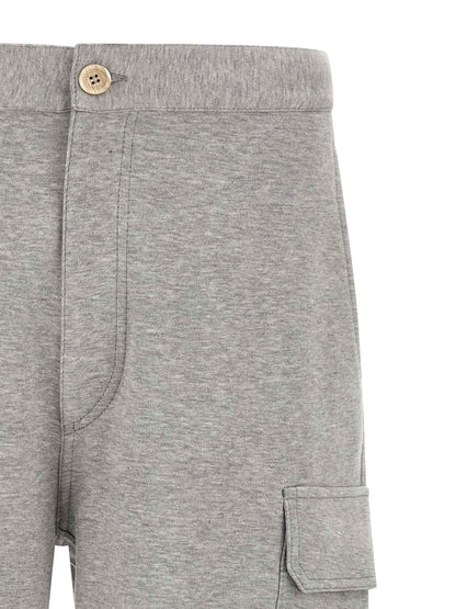 Gray Cotton Bermuda Shorts