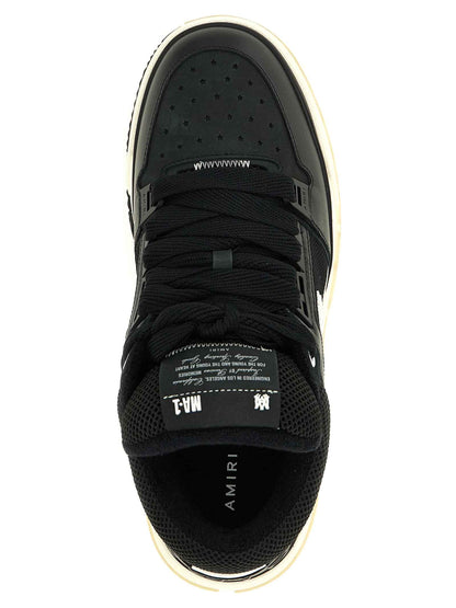 Black Calfskin Athletic Sneakers