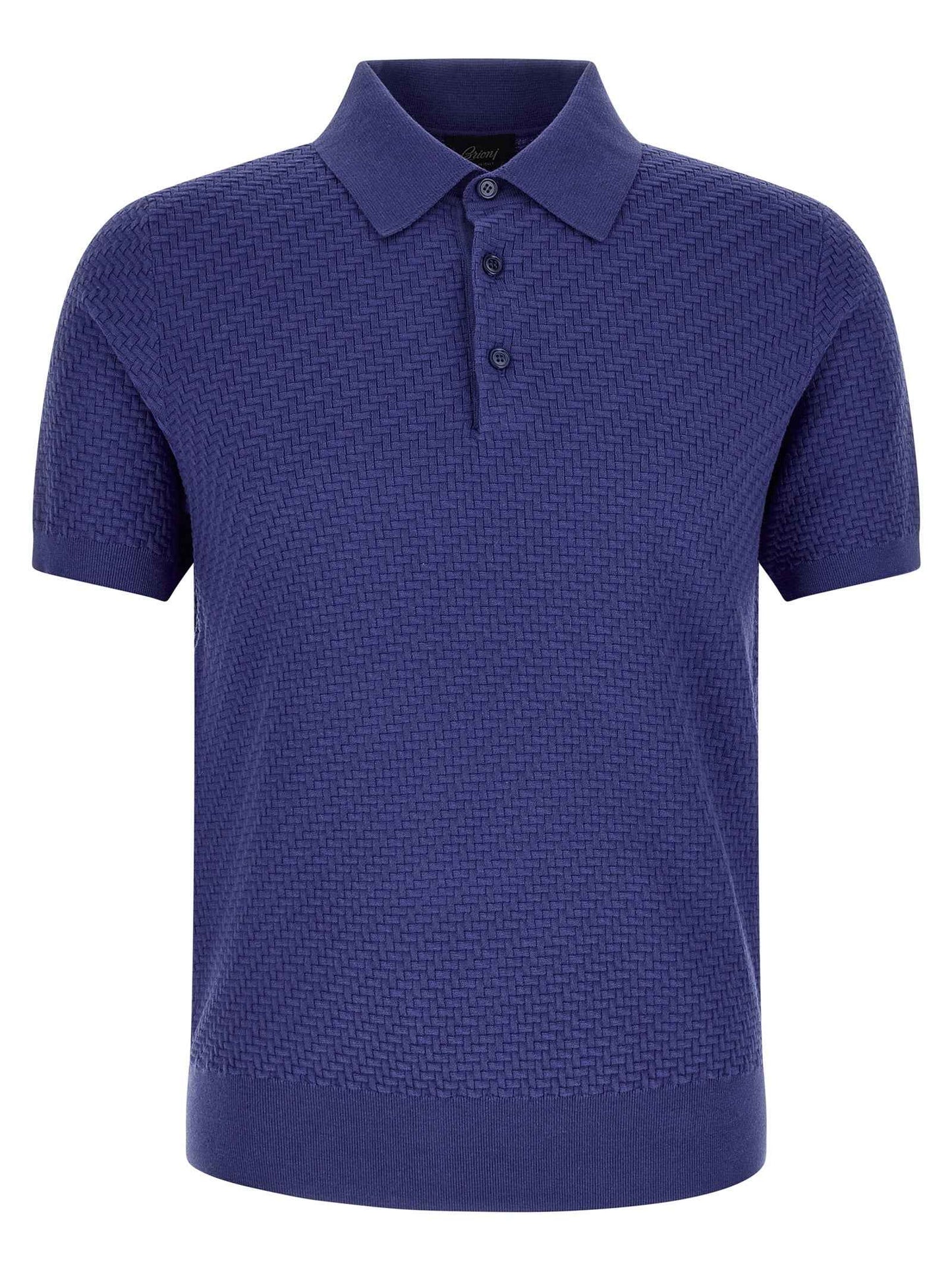 Blue Cotton Polo Shirt