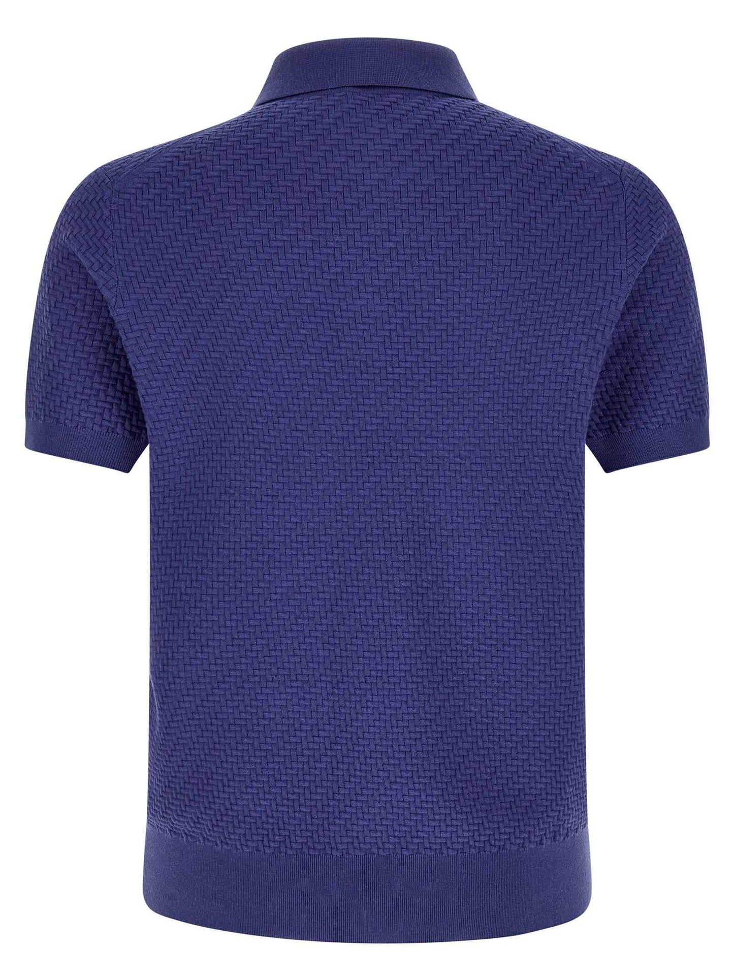 Blue Cotton Polo Shirt
