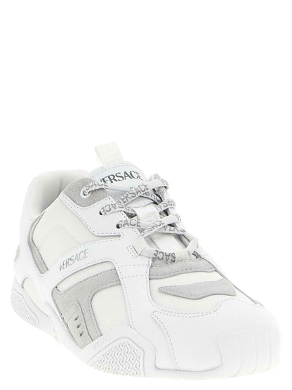 White Calfskin Athletic Sneakers