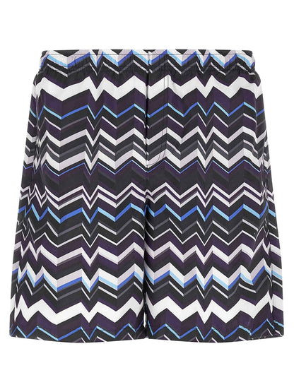 Multicolor Polyester Swim Shorts