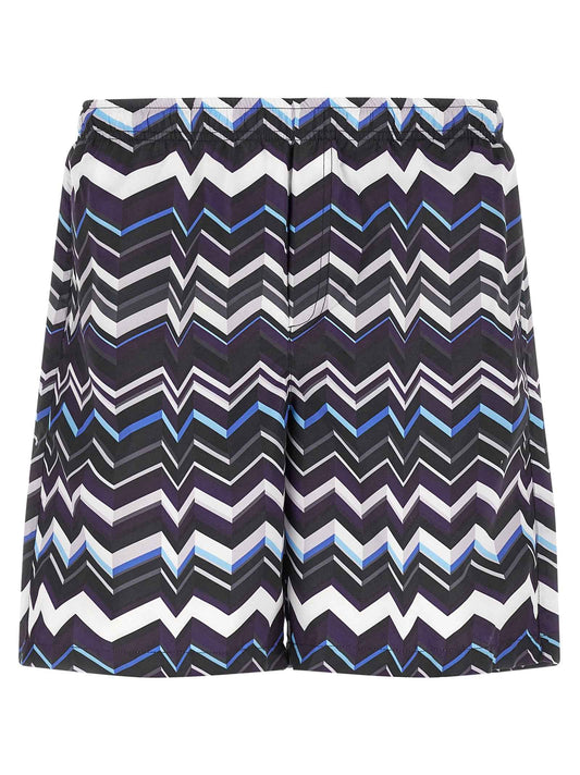 Multicolor Polyester Swim Shorts