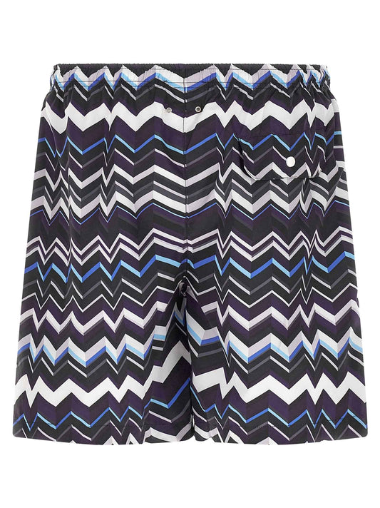 Multicolor Polyester Swim Shorts