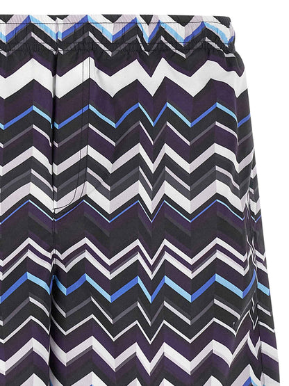 Multicolor Polyester Swim Shorts
