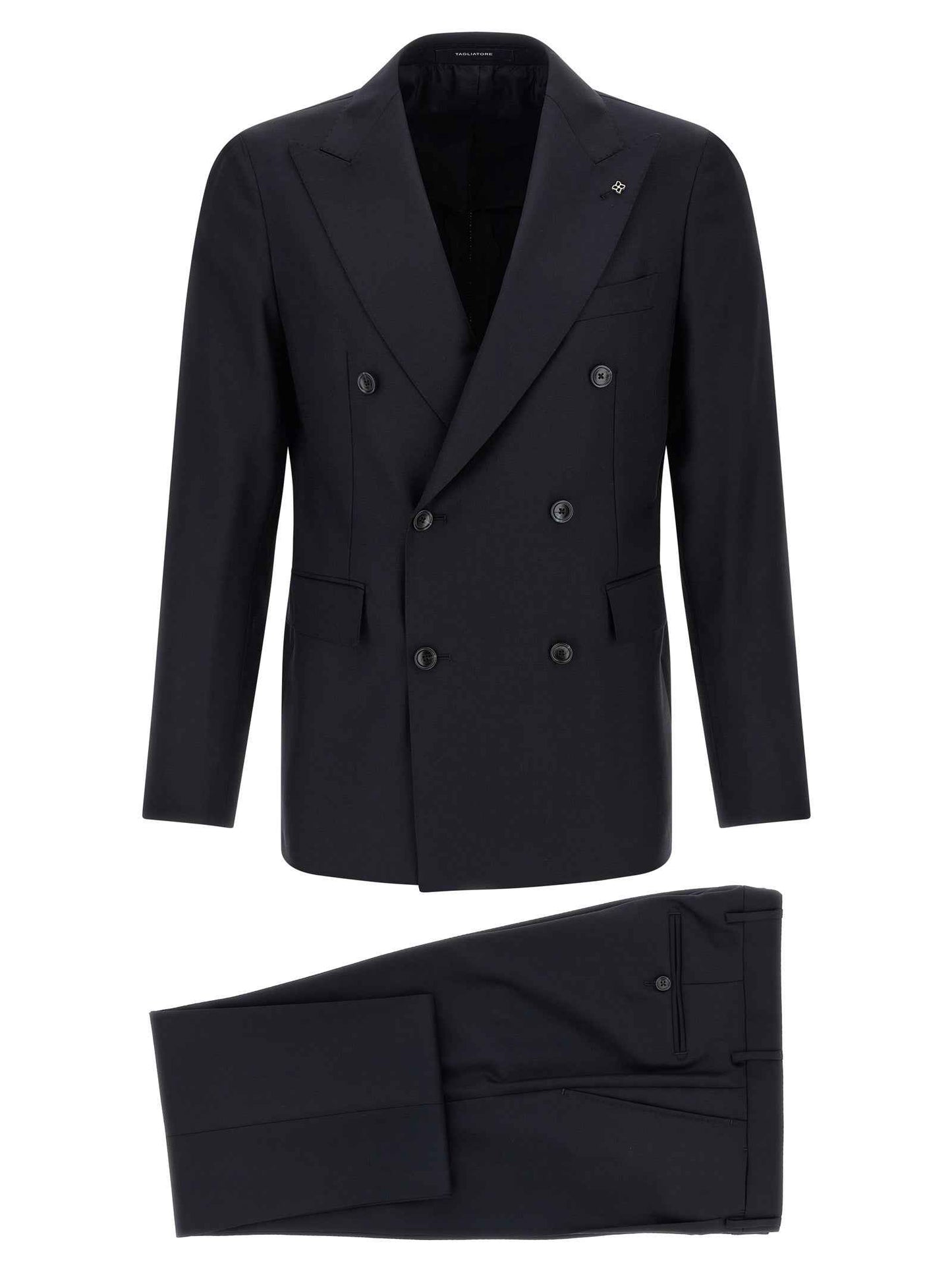 Blue Virgin Wool Two-Piece Suit