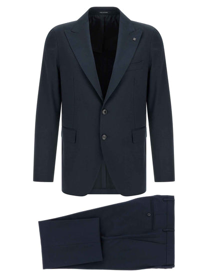 Blue Virgin Wool Two-Piece Suit