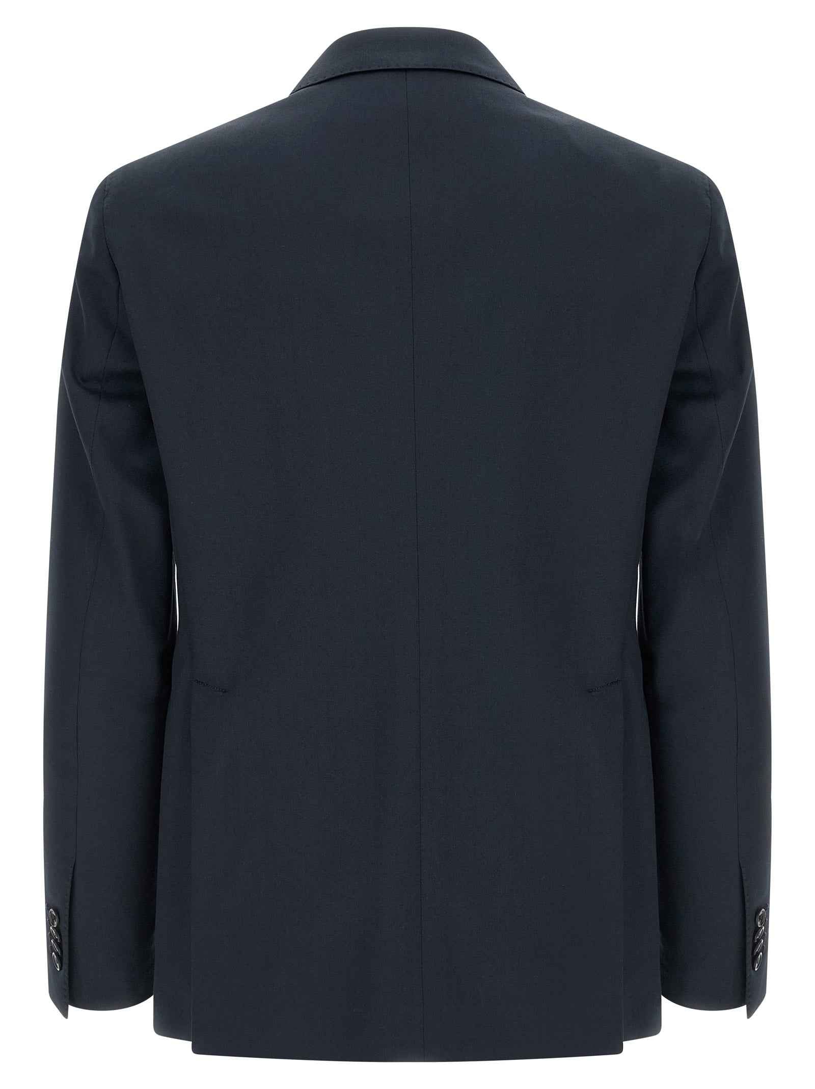 Blue Virgin Wool Two-Piece Suit