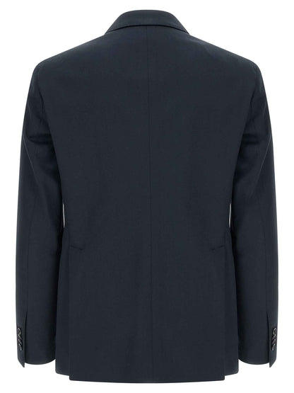 Blue Virgin Wool Two-Piece Suit