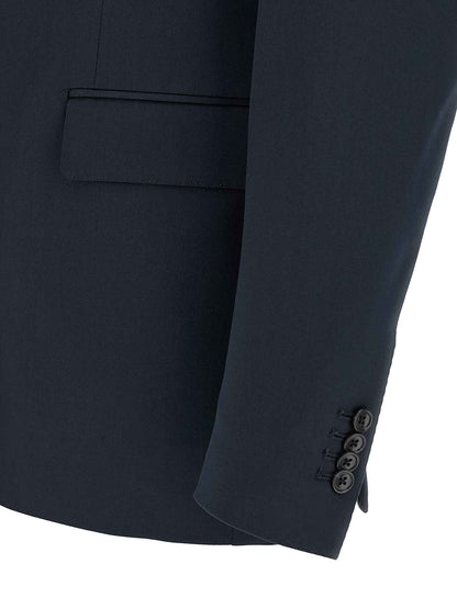 Blue Virgin Wool Two-Piece Suit