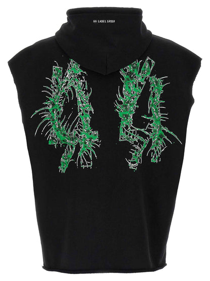Black Cotton Sweatshirt