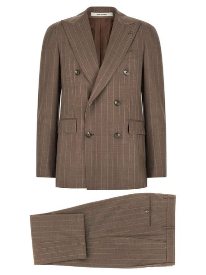 Brown Virgin Wool Two-Piece Suit