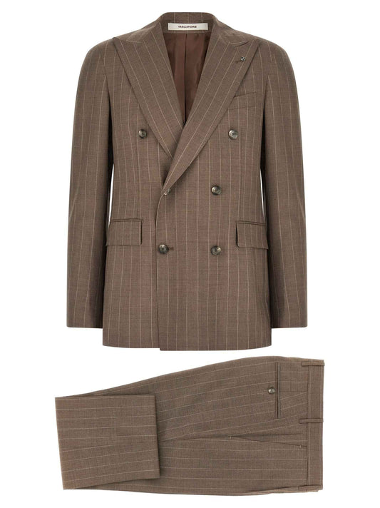 Brown Virgin Wool Two-Piece Suit