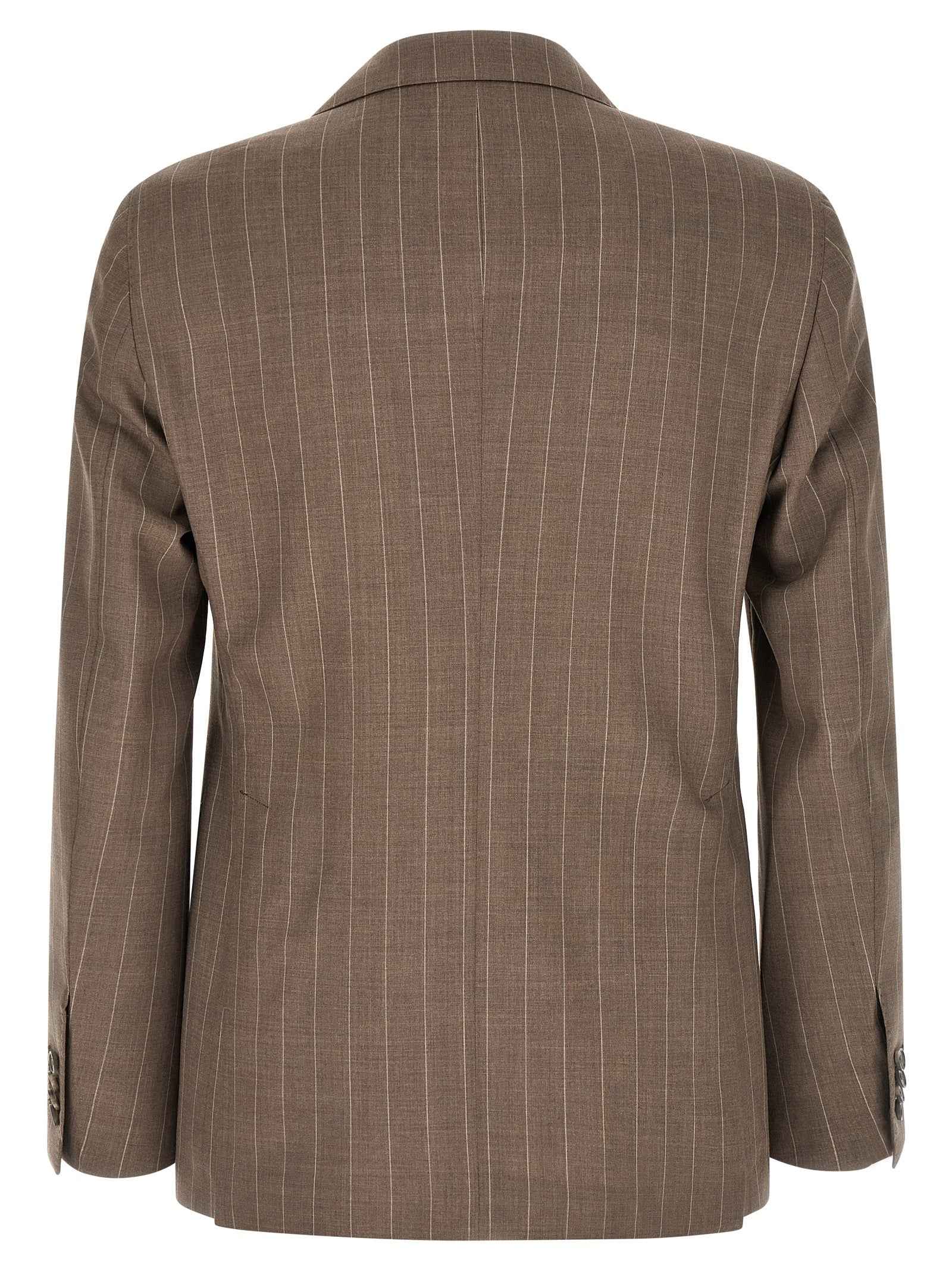 Brown Virgin Wool Two-Piece Suit