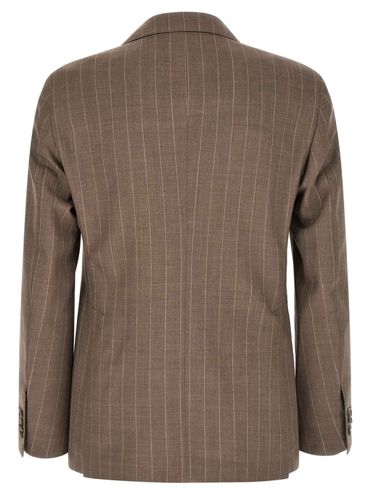Brown Virgin Wool Two-Piece Suit