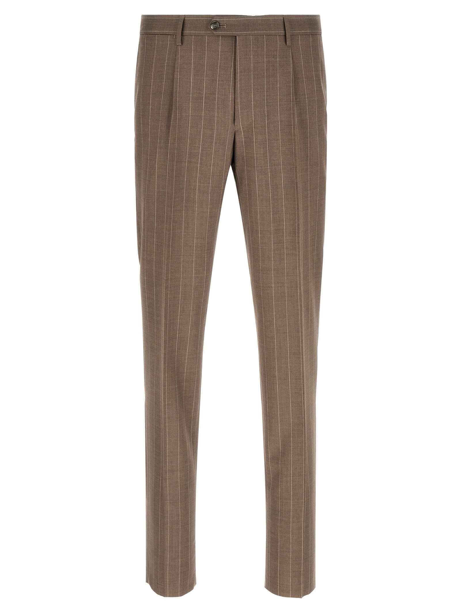 Brown Virgin Wool Two-Piece Suit