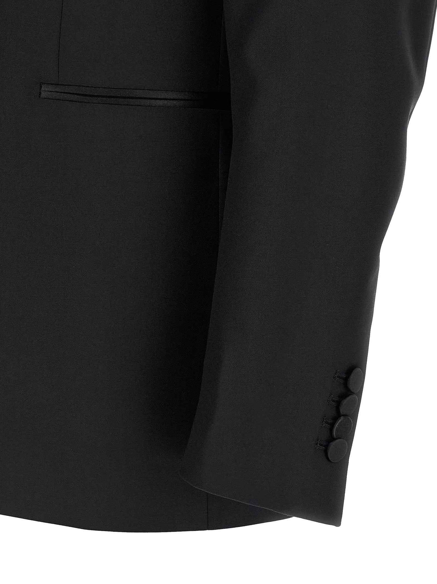 Black Virgin Wool Two-Piece Suit