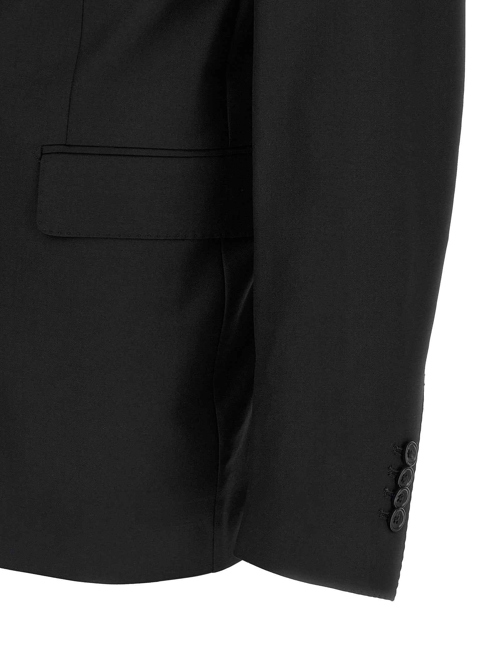 Black Virgin Wool Two-Piece Suit
