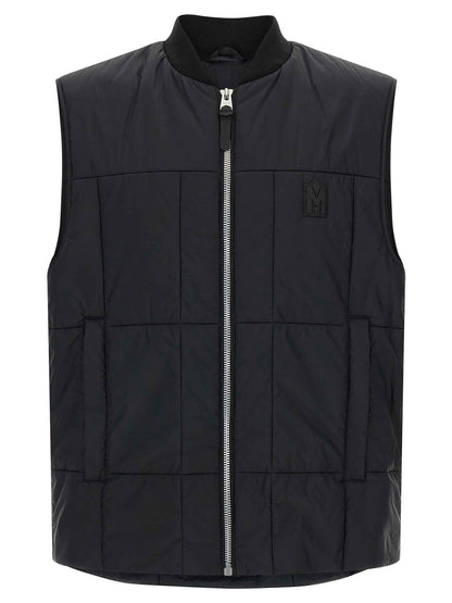 Black Nylon Sleeveless Jacket