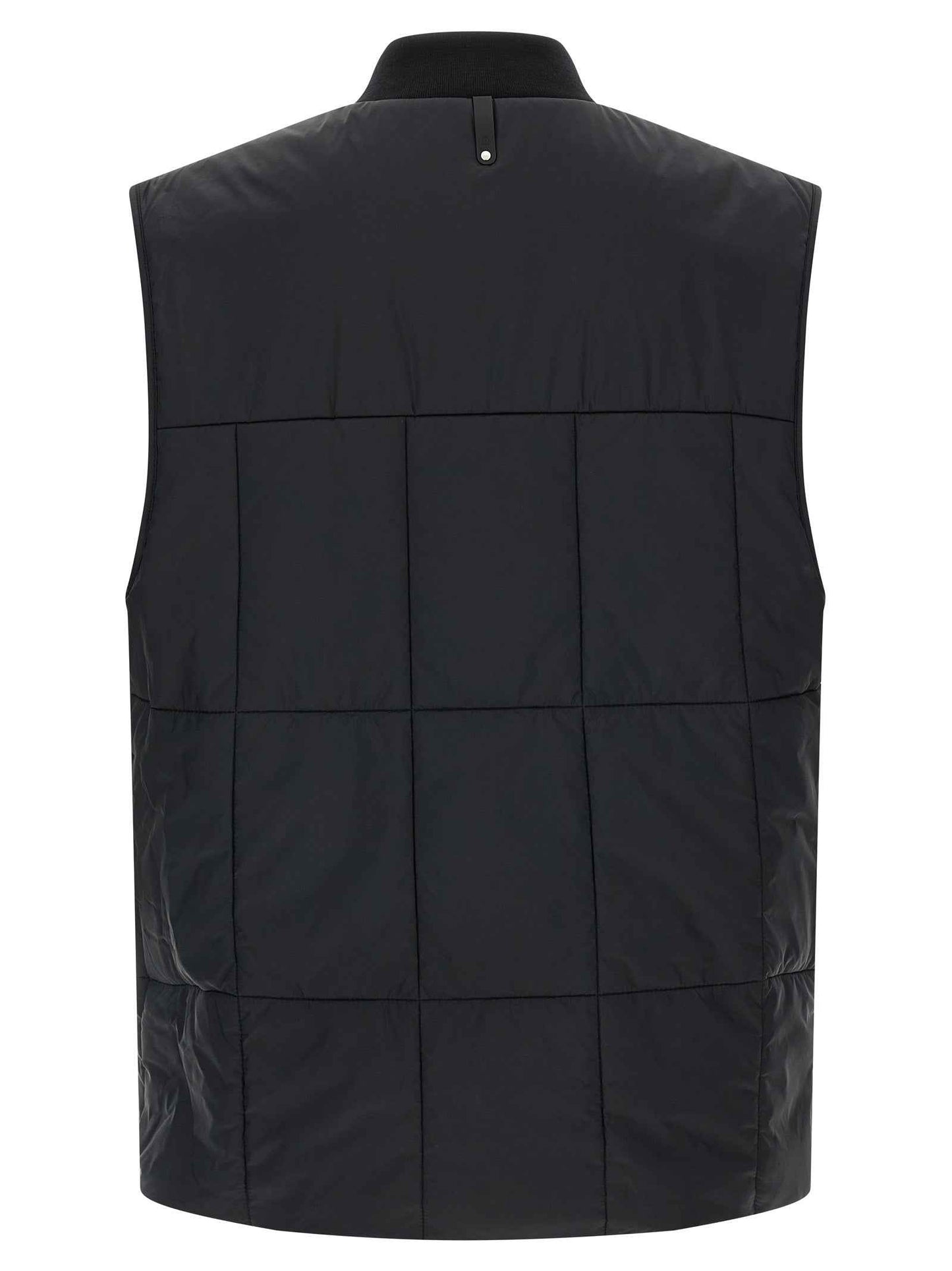 Black Nylon Sleeveless Jacket