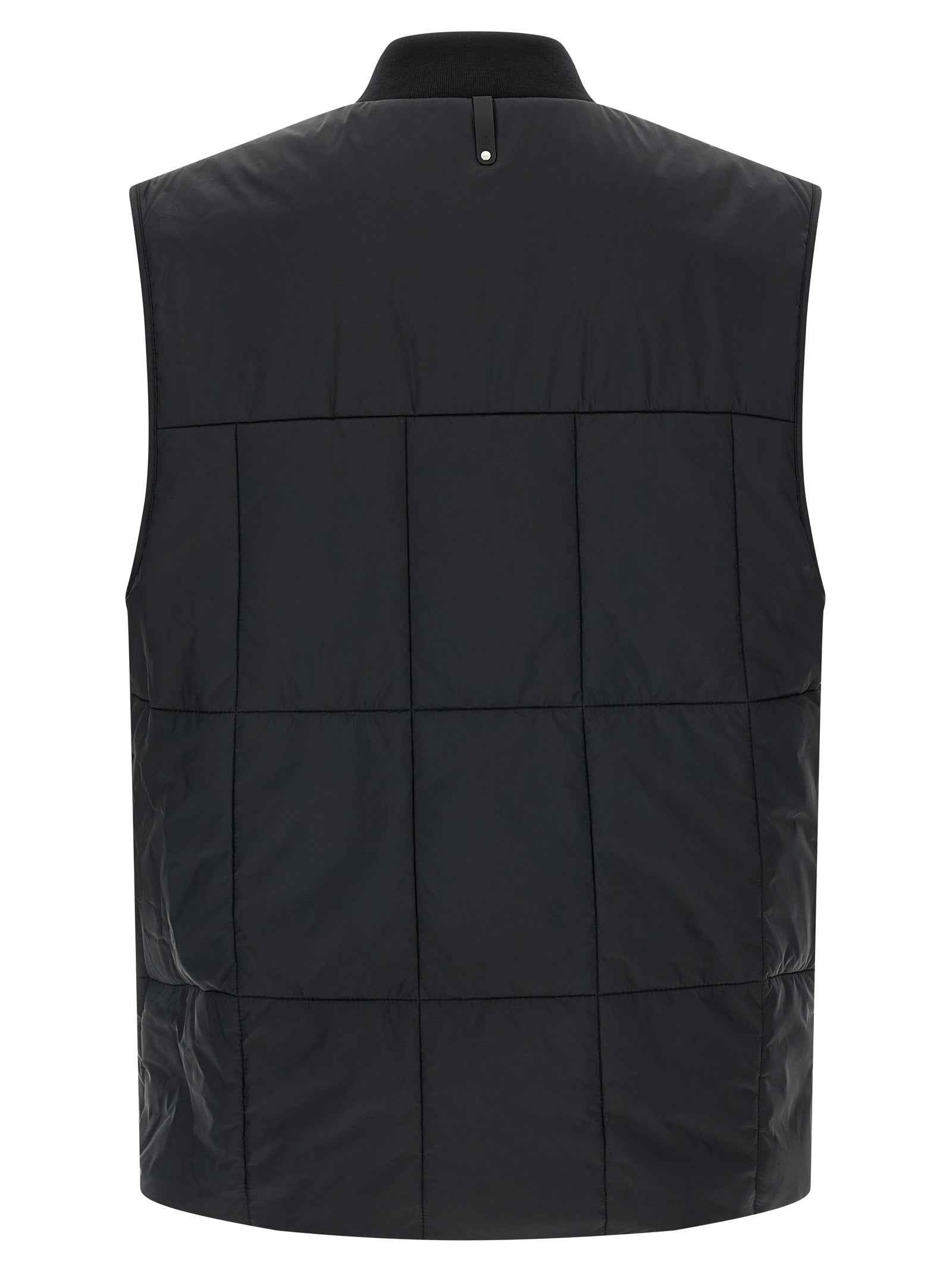 Black Nylon Sleeveless Jacket