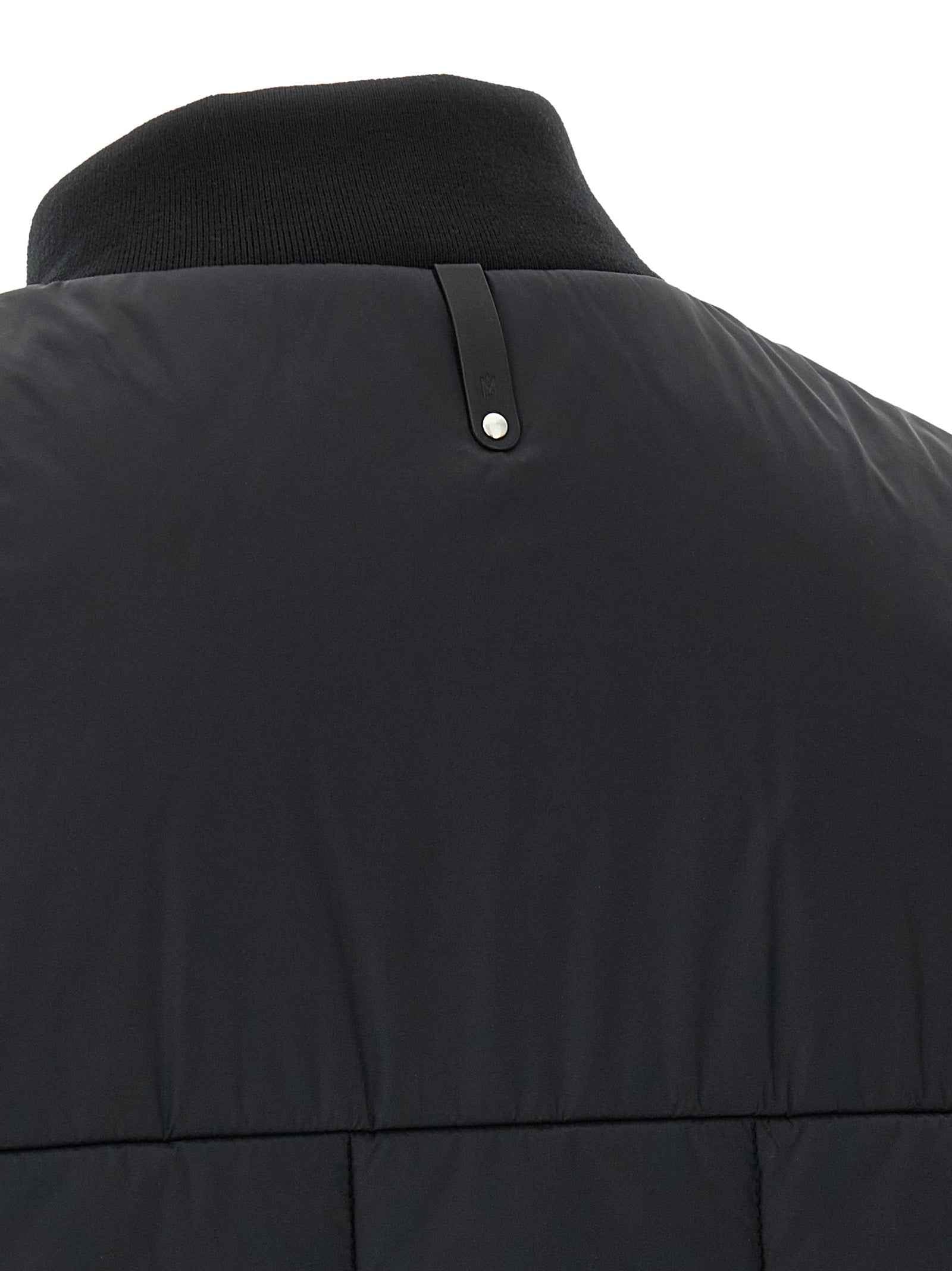 Black Nylon Sleeveless Jacket