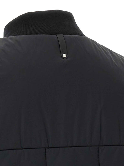 Black Nylon Sleeveless Jacket