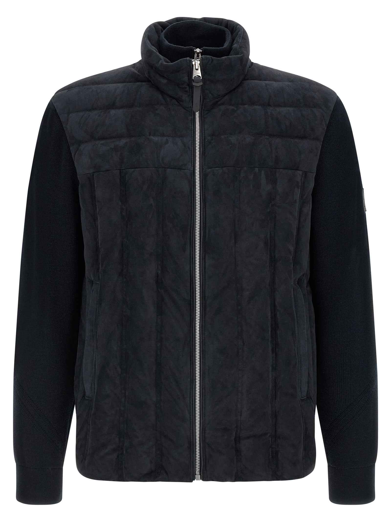 Blue Virgin Wool Full-Length Jacket