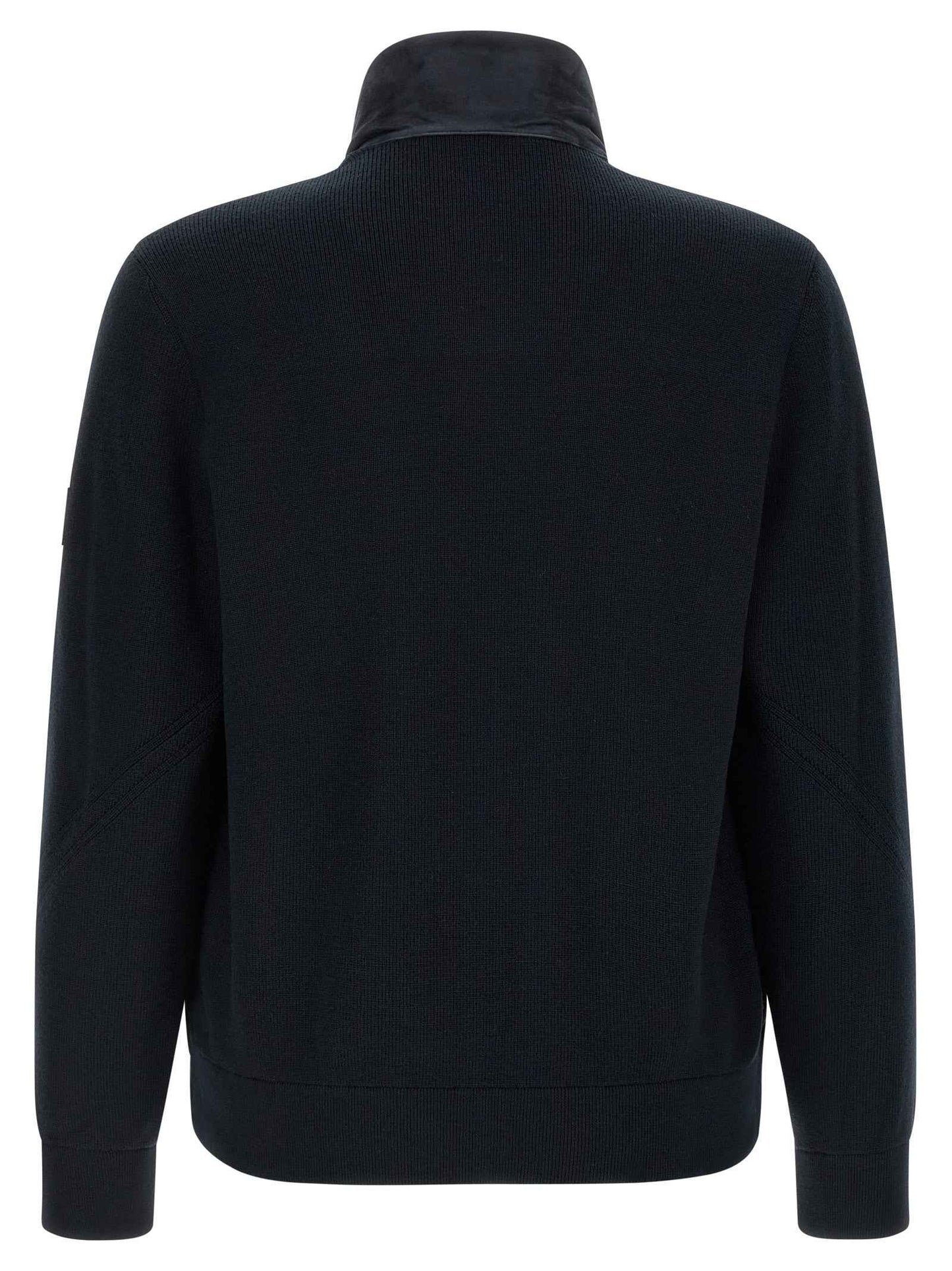 Blue Virgin Wool Full-Length Jacket