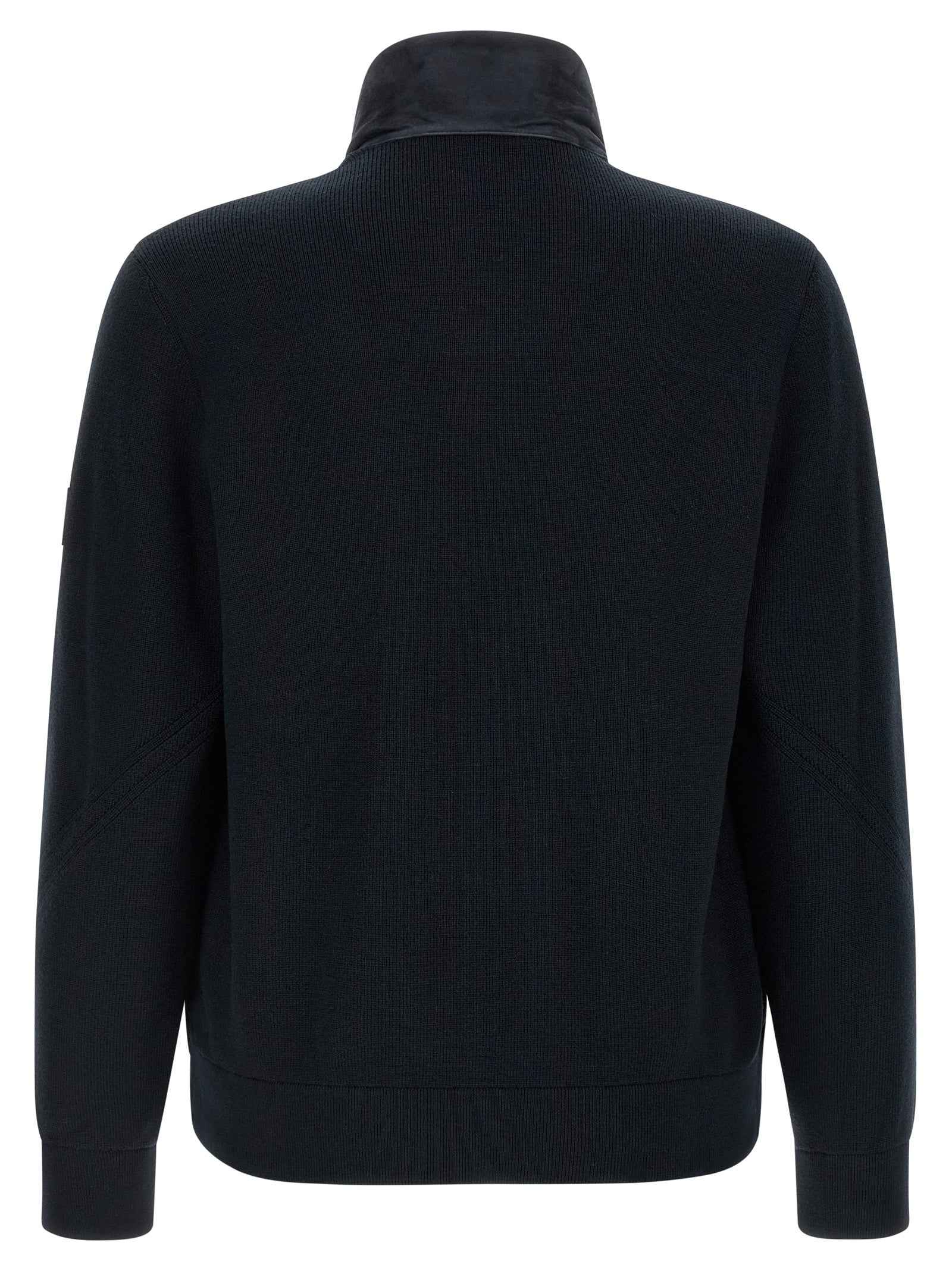 Blue Virgin Wool Full-Length Jacket