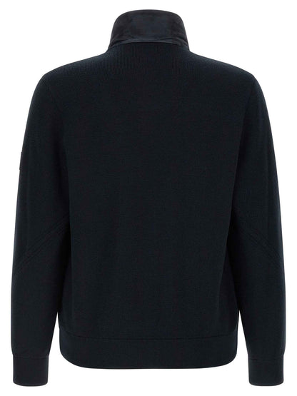 Blue Virgin Wool Full-Length Jacket