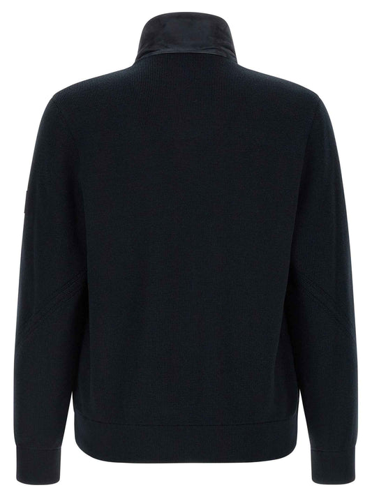 Blue Virgin Wool Full-Length Jacket