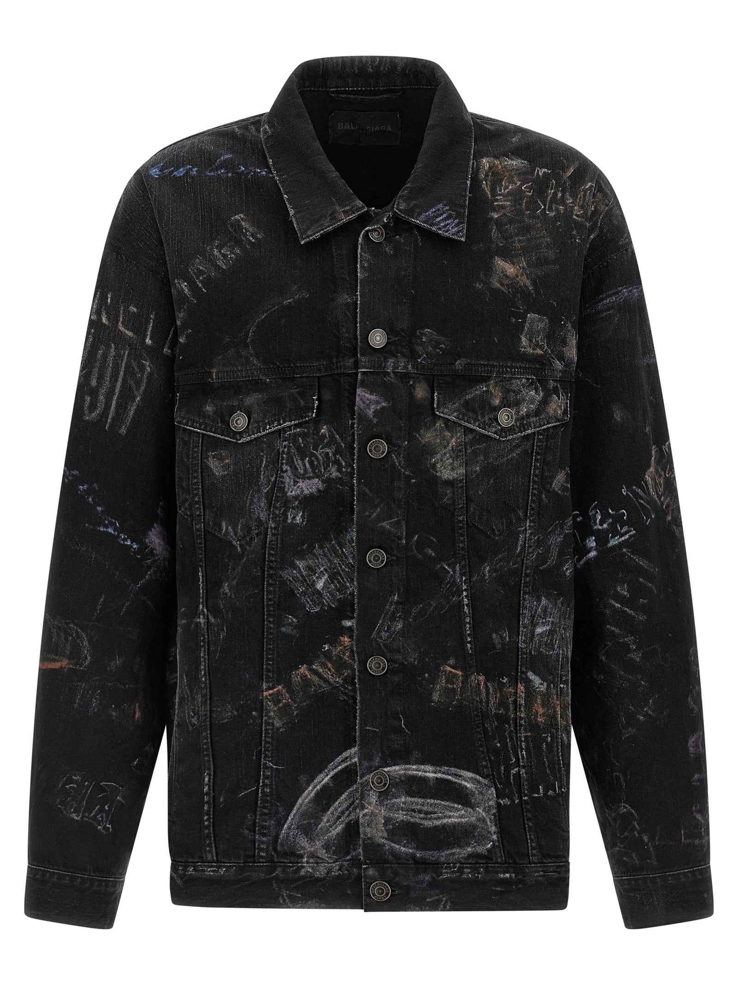 Black Cotton Denim Jacket