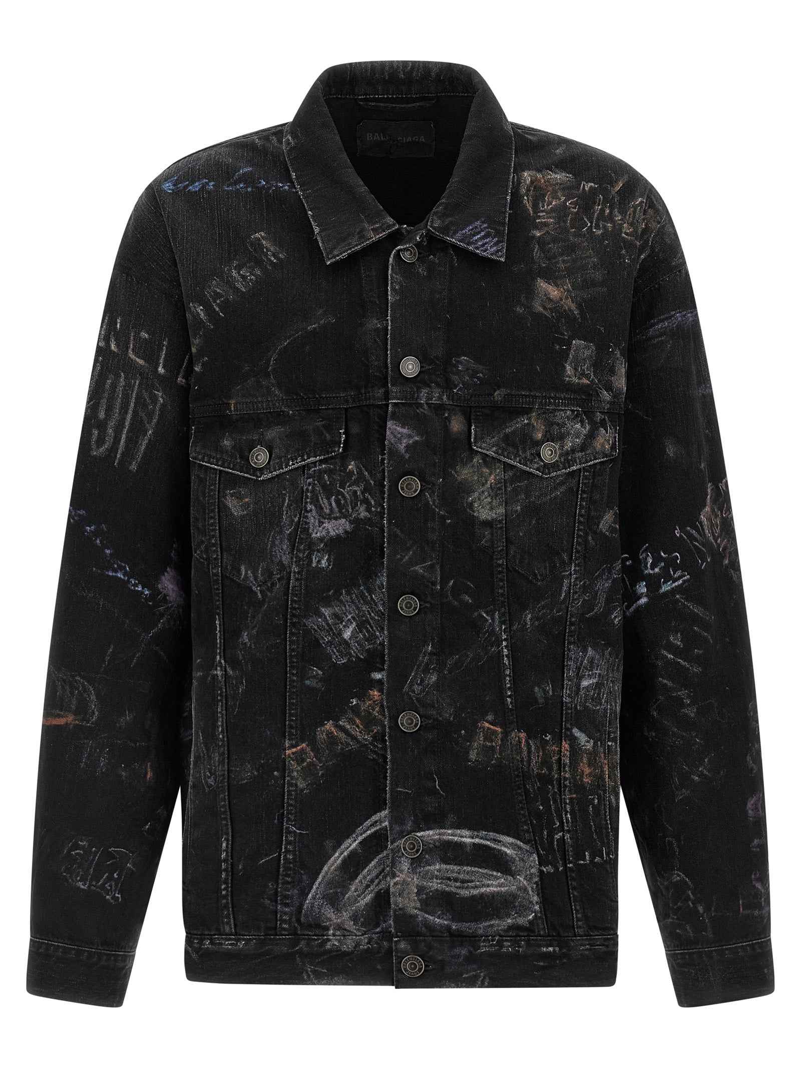 Black Cotton Denim Jacket