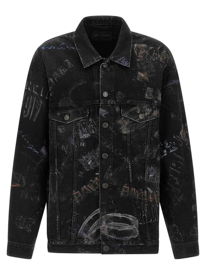 Black Cotton Denim Jacket