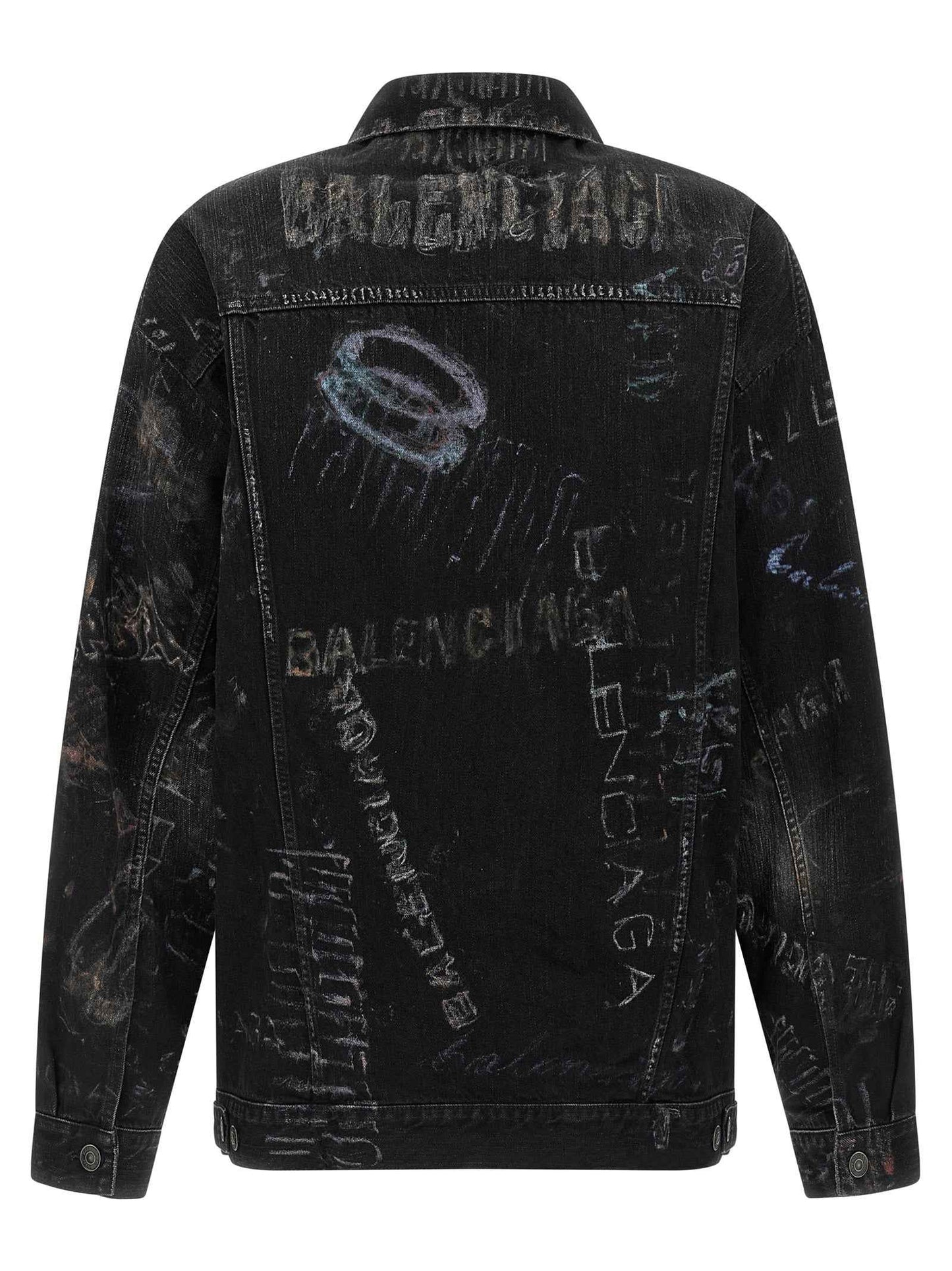Black Cotton Denim Jacket