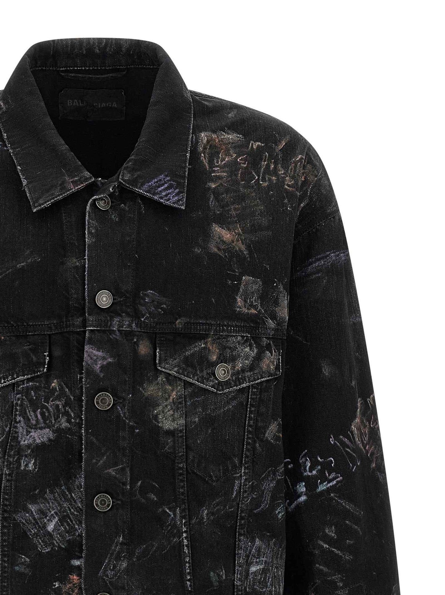 Black Cotton Denim Jacket
