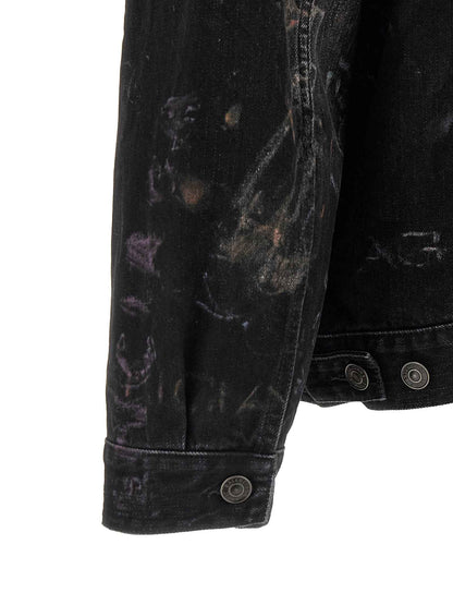 Black Cotton Denim Jacket