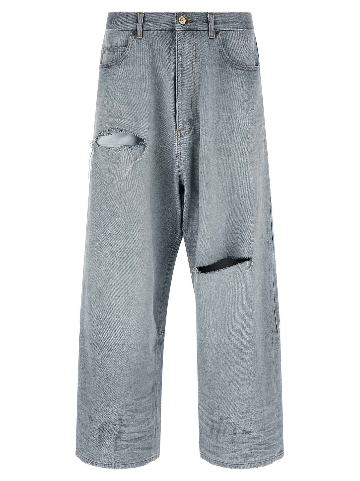Blue Cotton Relaxed Fit Jeans