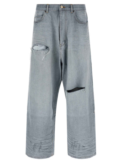 Blue Cotton Relaxed Fit Jeans