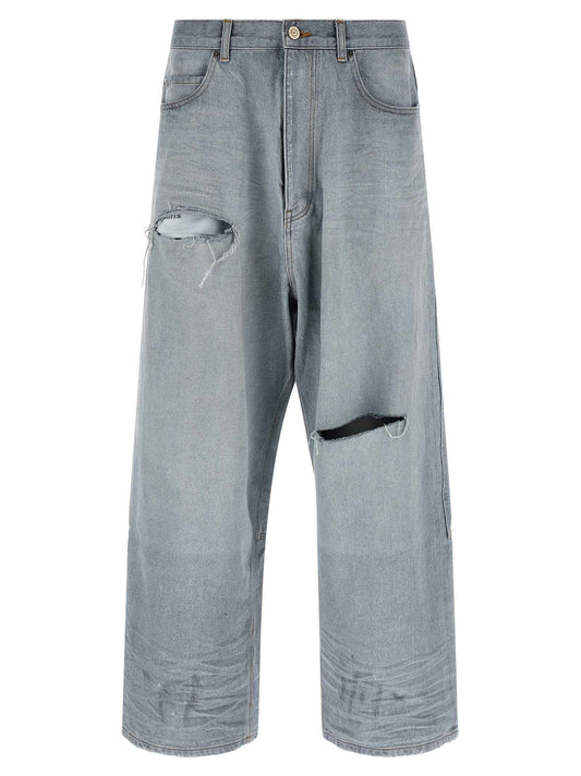 Blue Cotton Relaxed Fit Jeans