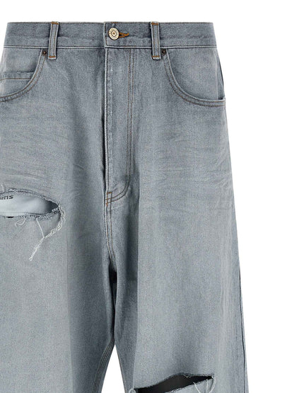 Blue Cotton Relaxed Fit Jeans