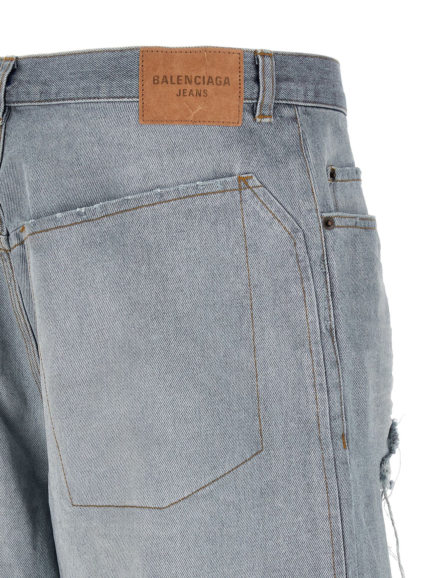 Blue Cotton Relaxed Fit Jeans